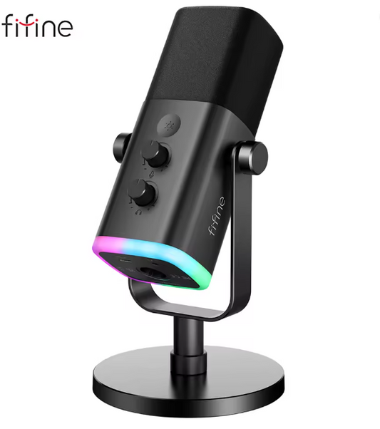 FIFINE Dynamic Microphone with RGB Black