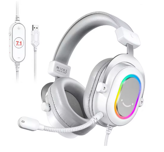 FIFINE RGB Gaming Headset WHITE